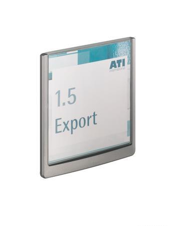 Informačná tabuľka, 149x148,5 mm, DURABLE "CLICK SIGN", sivá 1