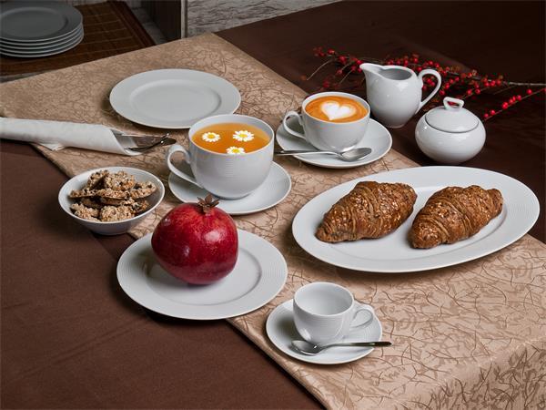 Mokka šálka + podšálka, porcelán,  10 cl, 6 ks, ROTBERG, "Elegante", biela 2