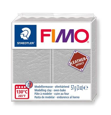 Modelovacia hmota, 57 g, na vypálenie, FIMO "Leather Effect", holubovo sivá 1