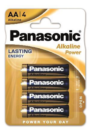 Batéria, AA tužková, 4 ks, PANASONIC "Alkaline power" 1
