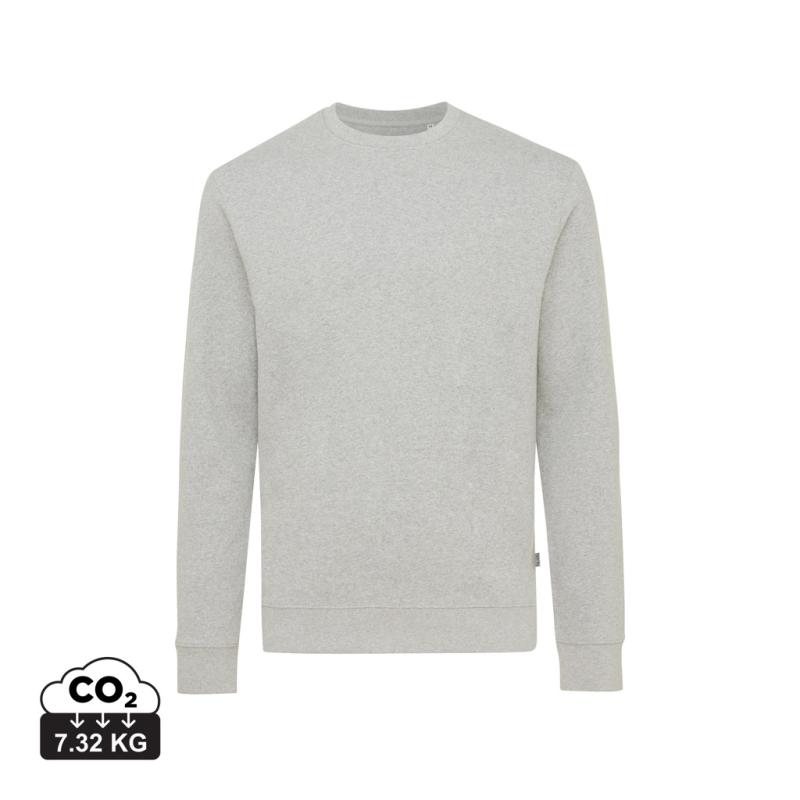 Nefarbená mikina IQONIQ Denali z recykl. bavlny heather grey L