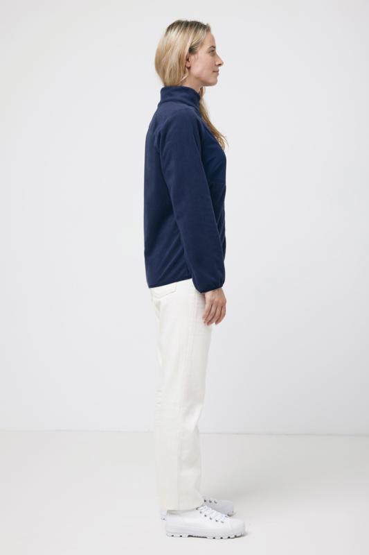 Micro fleece bunda na zips IQONIQ Talung z rec. polyesteru námornícka modrá XXL 6
