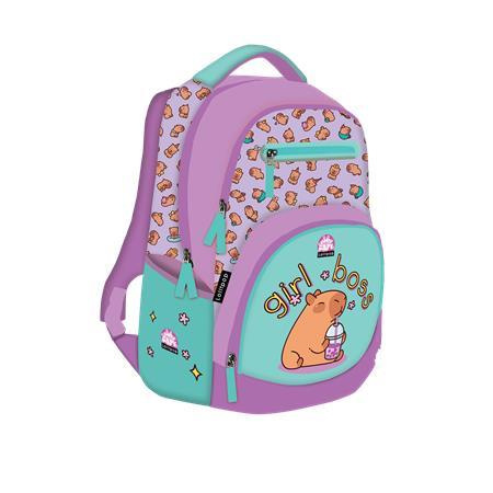 Batoh, pre 1.-4. ročník, LIZZYSULI "Active+ Lollipop", Capybara