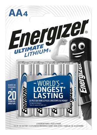 Batéria, AA, tužková, 4 ks, Lítium, ENERGIZER "Ultimate Lithium" 1