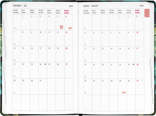 NOTIQUE 18-mesačný diár Petito – Monstera 2025/2026, 11 x 17 cm 3