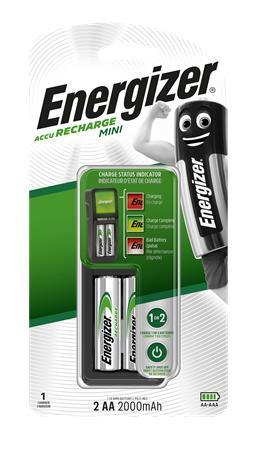 ENERGIZER Nabíjačka batérií, AA/AAA, 2x2000 mAh, ENERGIZÉR „Mini“