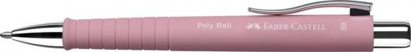 Guľôčkové pero, 0,5 mm, stláčací mechanizmus, FABER-CASTELL "Poly Ball", ružová 1