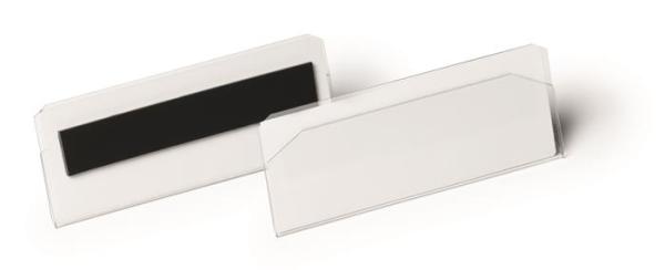 Magnetické vrecko na etikety, 100x38 mm, ležaté, DURABLE, priehľadná 2