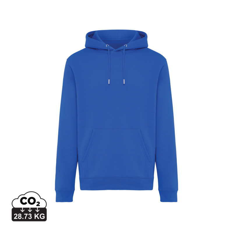 IQONIQ Joshua Unisex mikina s kapucňou z rec. bavlny kráľovská modrá XXS