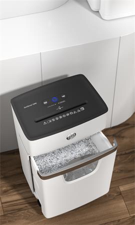 Skartovací stroj, mikrokonfety, 10 listov, HP "Oneshred 10MC", svetlosivá 5