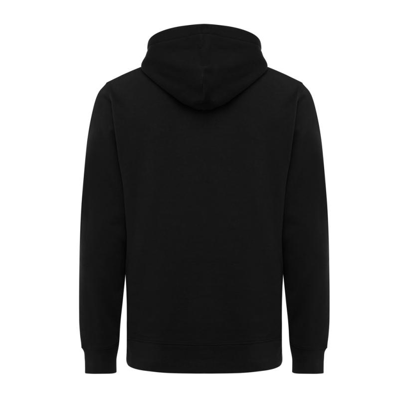Mikina s bočnými vreckami IQONIQ Yengo z rec. bavlny čierna 4XL 2
