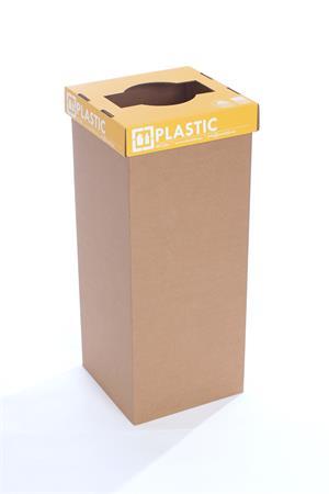 Odpadkový kôš na triedenie odpadkov, recyklovaný, anglický nápis, 60 l, RECOBIN "Office",