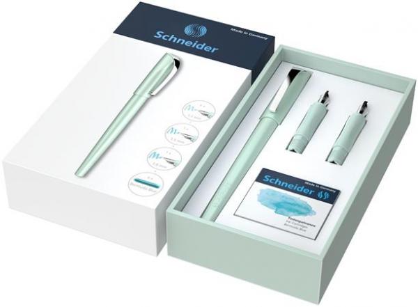 Plniace pero, darčeková sada, 1,1 mm, darček: 1,5 a 1,8 mm hrot SCHNEIDER "Callissima", mä