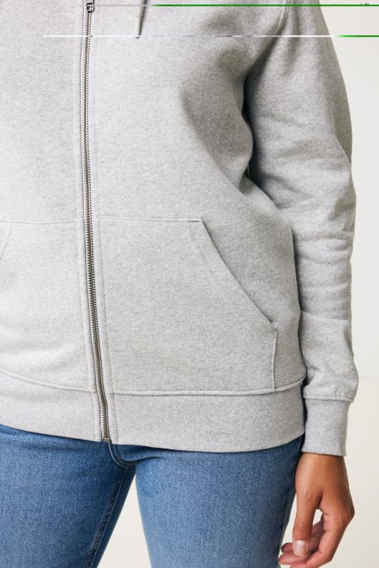 Mikina na zips s kapucňou IQONIQ Abisko z recykl. bavlny heather grey XXXL 15