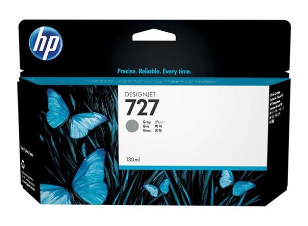 B3P24A náplň do DesignJet T1500, T2500, T920, T930 tlačiarní, HP 727, šedá, 130 ml 1
