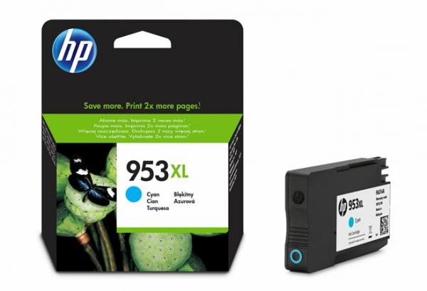 F6U16AE náplň do tlačiarní OfficeJet Pro 8210, 8700 séria, HP 953XL, modrá, 1,6k 1