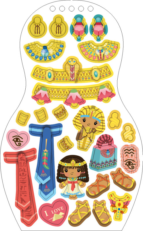 Obliekame egyptské bábiky FARAH – Maľovanky 4