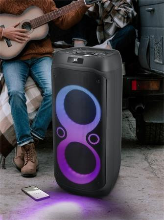 Reproduktor, Bluetooth, s mikrofónom, LED svetlá, 600W, MUSE "M-1937DJ", čierny 5
