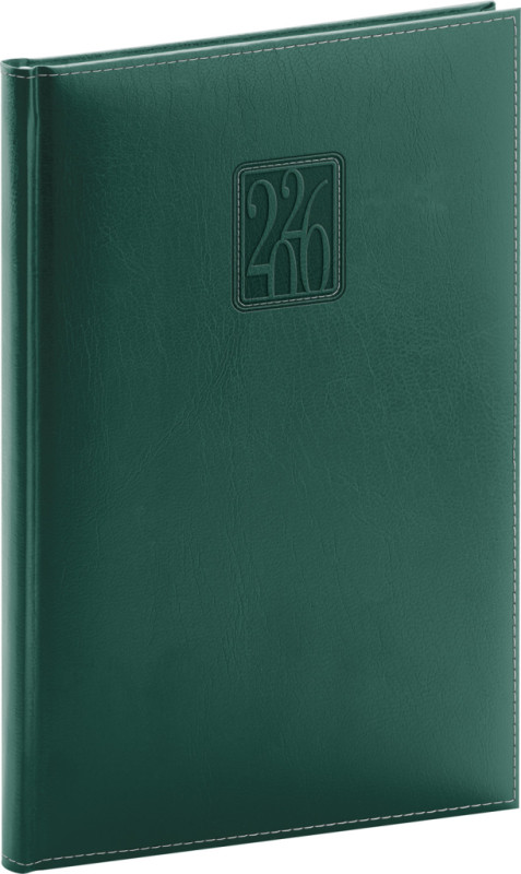 NOTIQUE Týždenný diár Panama 2026, zelený, 15 x 21 cm