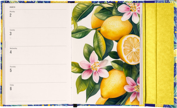 NOTIQUE Týždenný magnetický diár Citróny 2026, 11 x 16 cm 4