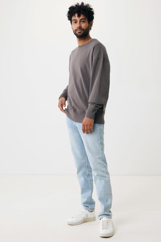 Mikina IQONIQ Kruger relaxed fit z recykl. bavlny antracitová XL 5