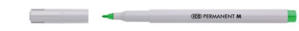 Permanentný popisovač, 1-1,5 mm, ICO "Permanent M", zelený