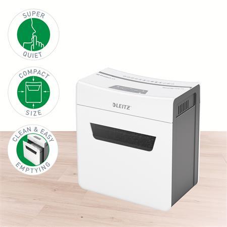 Skartovací stroj, konfetti, 6 listov, LEITZ "IQ Protect 6X" 6