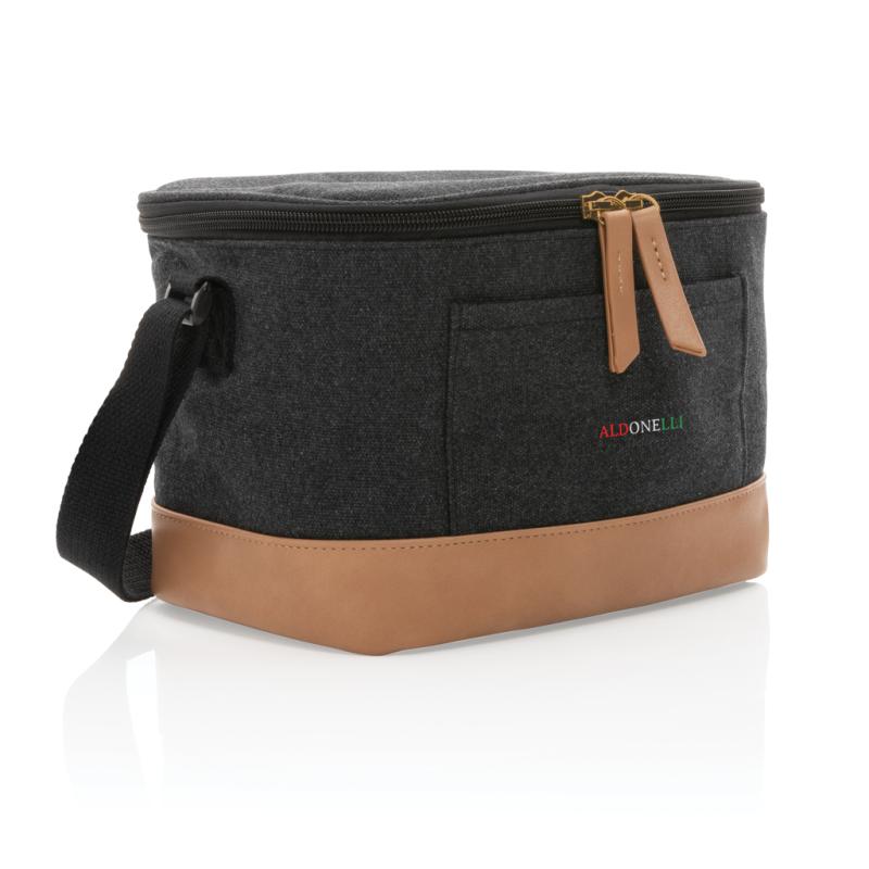 Malá chladiaca taška Impact z 16 oz. recykl. canvas AWARE™ čierna 7