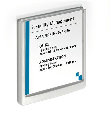 Informačná tabuľa, 149x148,5 mm, DURABLE "CLICK SIGN", biela 5