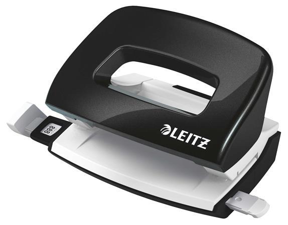 Dierovačka, dvojdierová, 10 listov, kovová, mini, LEITZ "Nexxt Wow", čierna 1