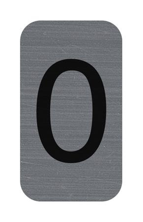 Informačná tabuľka, samolepiaca, 2,5x4,4 cm, hliníkový vzhľad, EXACOMPTA, č. 0 1