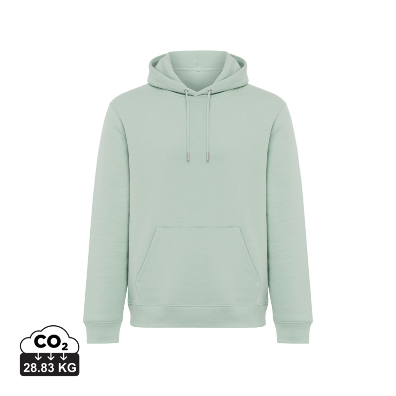 IQONIQ Joshua Unisex mikina s kapucňou z rec. bavlny Iceberg green XXL