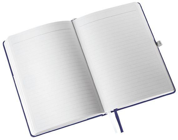 Zápisník, A5, linajkový, 80 strán, s tvrdou obálkou, LEITZ "Style", titánovo modrá 5