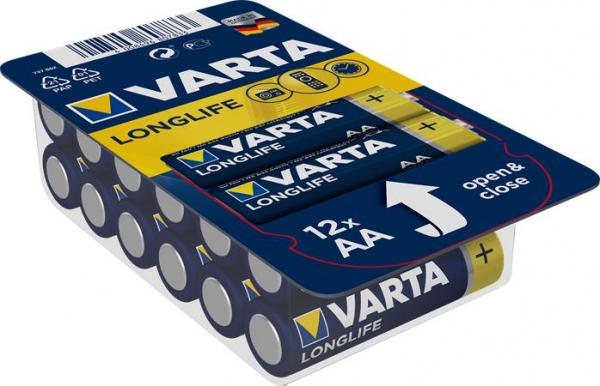 Batéria, AA tužková, 12 ks, VARTA "Longlife"