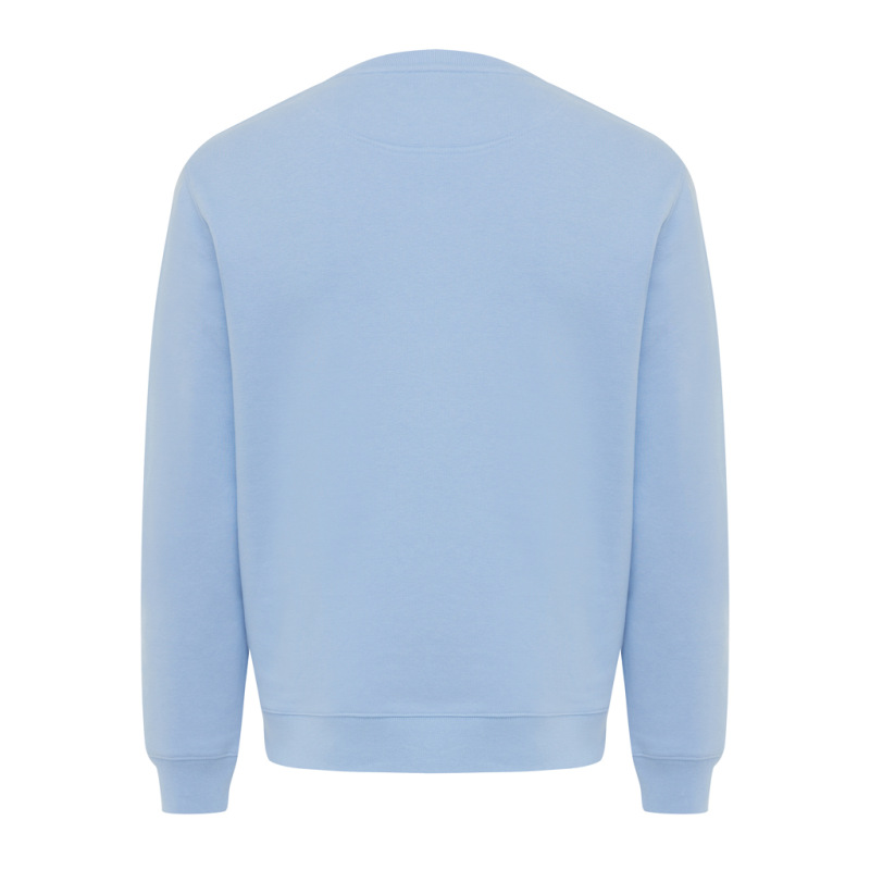 IQONIQ Toria Unisex mikina s okrúhl. výstrihom z rec. bavlny sky blue S 2