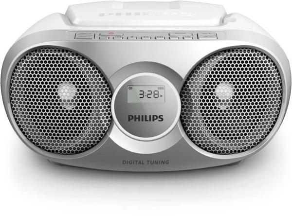Rádio, s CD prehrávačom, PHILIPS "AZ215", strieborné 1