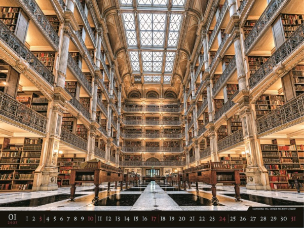 Nástenný kalendár Bibliotheca 2027 2