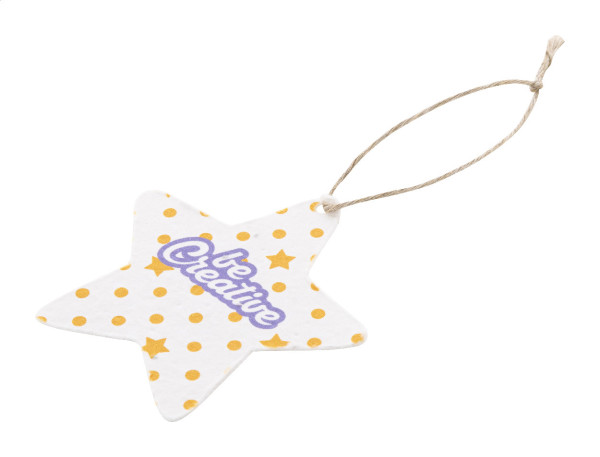 CreaJul Seed vlastná ozdoba na vianočný stromček zo semienkového papiera, hviezda 1