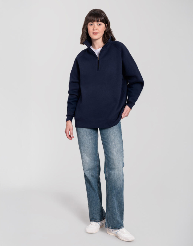 Prémiová mikina Iconic so zipsom pri krku 7