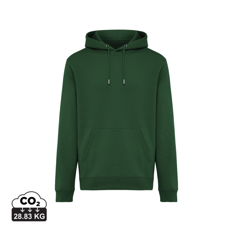 IQONIQ Joshua Unisex mikina s kapucňou z rec. bavlny forest green XXXL