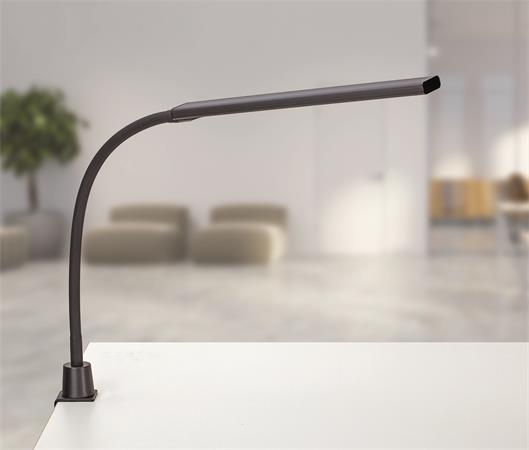 Stolová lampa, LED, stmievateľná, s uchytením, MAUL "Pirro", čierna 3
