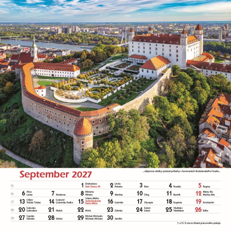 Nástenný kalendár Hrady a zámky Slovenska 2027 10