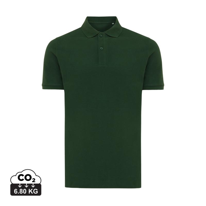 Polo tričko IQONIQ Yosemite z recykl. bavlny forest green S