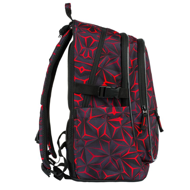 BAAGL SADA 3 Red Polygon: batoh, peračník, vrecko 2