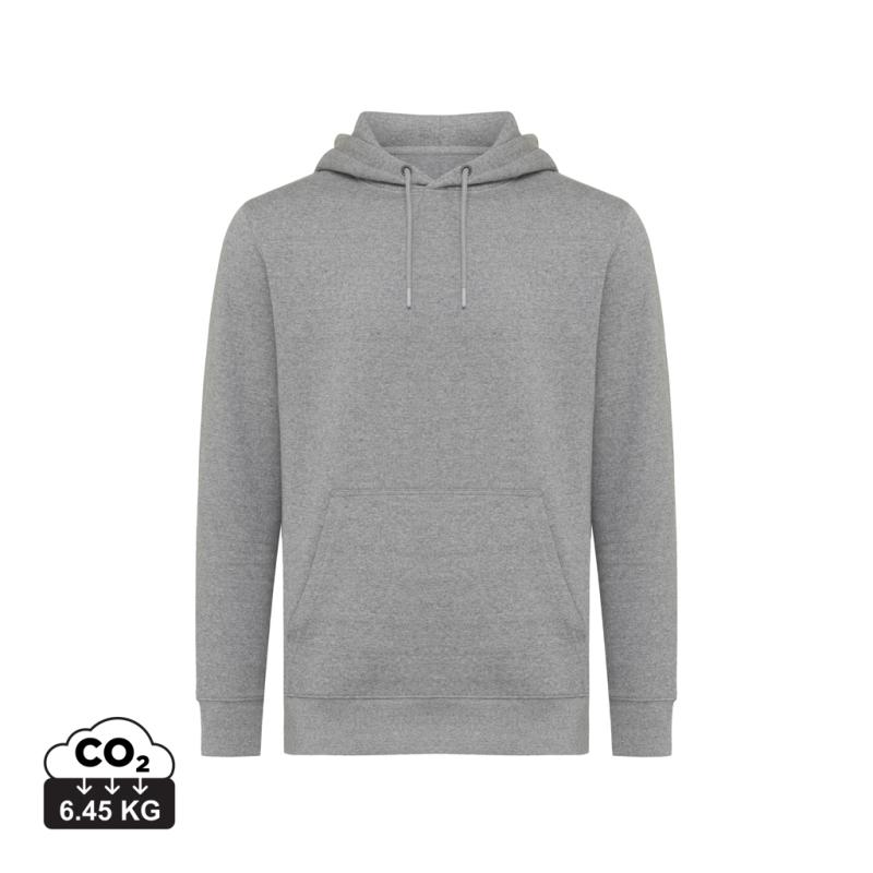 Ľahká mikina s kapucňou IQONIQ Rila z recykl. bavlny light heather anthracite S