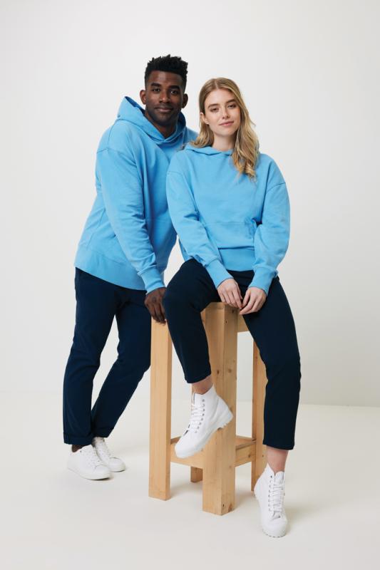 Mikina s kapucňou IQONIQ Yoho relaxed fit z recykl. bavlny tranquil blue XL 6