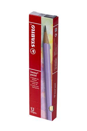 Grafitová ceruzka s gumou, HB, šesťhranná, STABILO "Swano Pastel", žltá 2