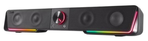 Reproduktor, 12W, 2x3.5 mm jack + USB-A, SPEEDLINK "GRAVITY RGB Stereo Soundbar", čierna 1