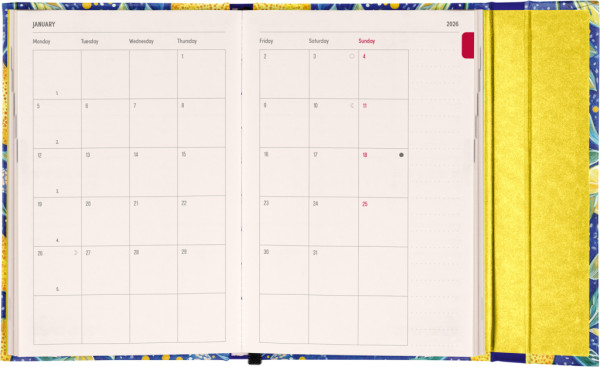 NOTIQUE Týždenný magnetický diár Citróny 2026, 11 x 16 cm 3