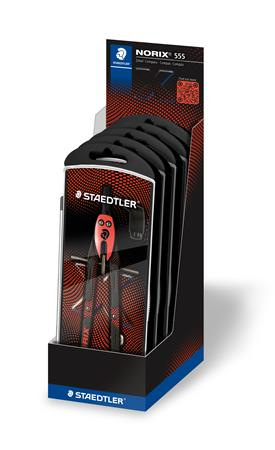 Kružidlo, precízne, 3-dielne, STAEDTLER "Norix® 555", červené 1